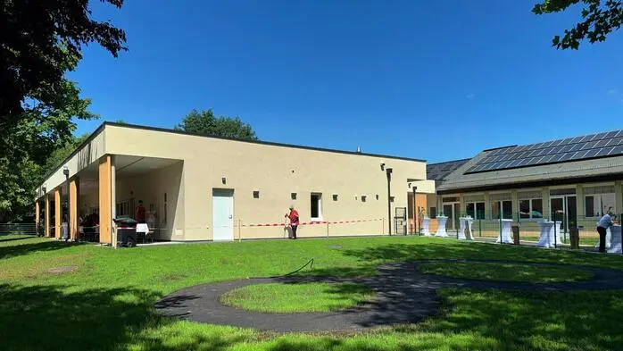 Das neue Gebäude der Kinderkrippe.