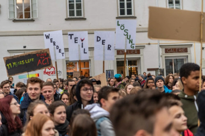 Die jüngste Klimaschutzdemo in Graz führte dieses Mal vom Mariahilferplatz...