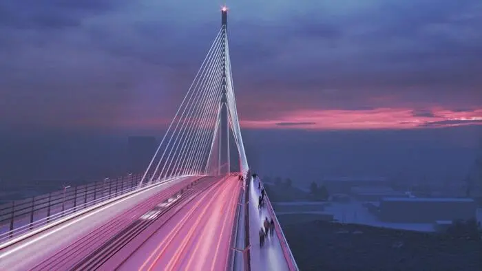 Siegesentwurf der Brücke über die Bucht von Kaštela