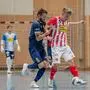 KLAGENFURT,AUSTRIA,01.JUN.25 - FUTSAL - OEFB, Futsal Cup, Final, FUTSAL Klagenfurt vs Stella Rossa. Image shows Rok Rednak (Klagenfurt) and Manuel Gager (Stella Rossa).  
Photo: GEPA pictures/ Matthias Trinkl