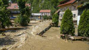 Überflutungen in Crna na Koroskem