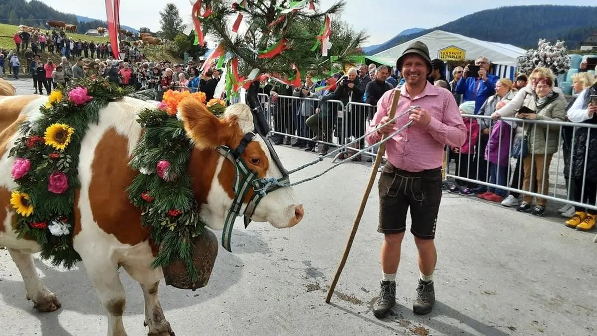Rund 450 Stück Vieh wurden am Samstag ins Tal getrieben