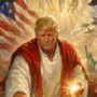 Nach Vorwürfen der Gotteslästerung hat Trump ein Bild in Online-Netzwerken löschen lassen, das ihn als Jesus Christus zeigt