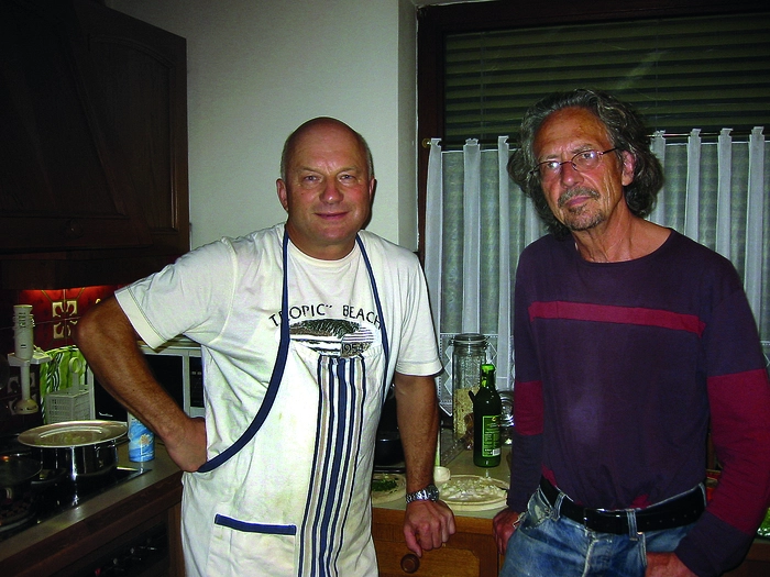 Chefkoch Peter Handke mit Beikoch Valentin Hauser, Griffen 2007