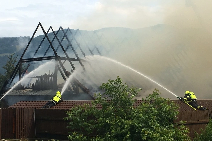 Fünf Feuerwehren mit mehr als 50 Kräften kämpften gegen die Flammen an.
