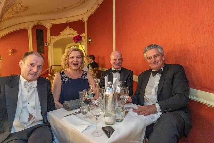 Vize-Chefredakteur der Kleinen Zeitung Thomas Götz, Kathrin Stainer-Hämmerle, Peter Plaikner und Chefredakteur der Kleinen Zeitung Hubert Patterer