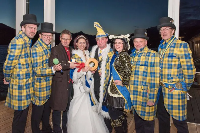 Gerry Maier, Josef Pleikner, Albert Burgstaller, die Prinzen Anita Szabo und Hans Plamenig sowie Sabine Brandner, Manfred Schlögl und Manfred Maier.