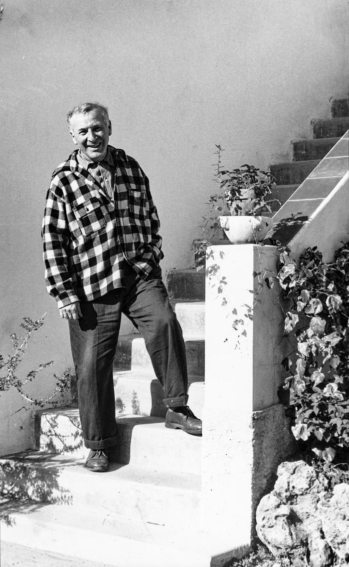 Marc Chagall in seinem Haus in Saint-Paul-de-Vence, 1953, fotografiert von Edward Quinn