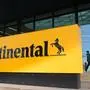 The logo of German automotive parts manufacturing company Continental is pictured at the company’s head quarters prior to Continental's annual press conference in Hanover, northern Germany on March 4, 2025. Continental announced March 4, 2025 that it was aiming for a significant improvement in the margin of its automotive components division this year, thanks to thousands of job cuts. (Photo by FABIAN BIMMER / AFP)