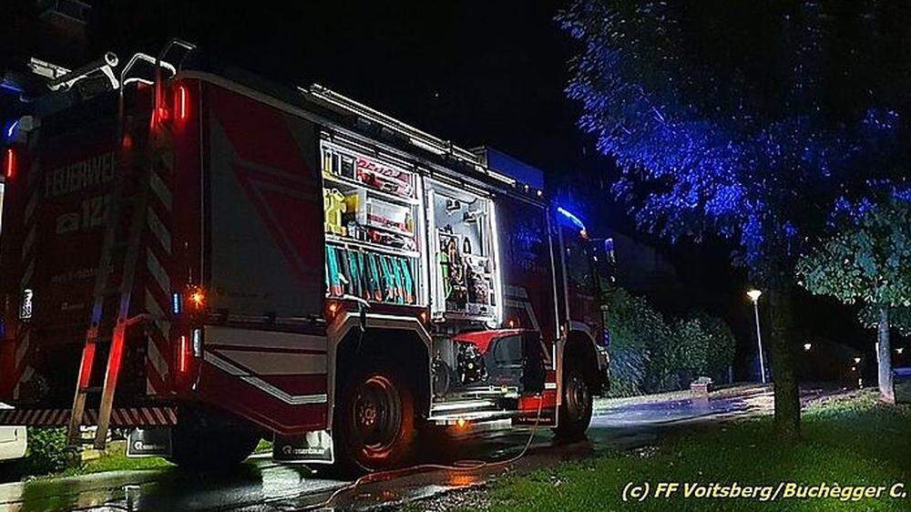 Die FF Voitsberg musste nach dem Unwetter zu vier Einsätzen ausrücken, auch das eigene Feuerwehrhaus war überschwemmt