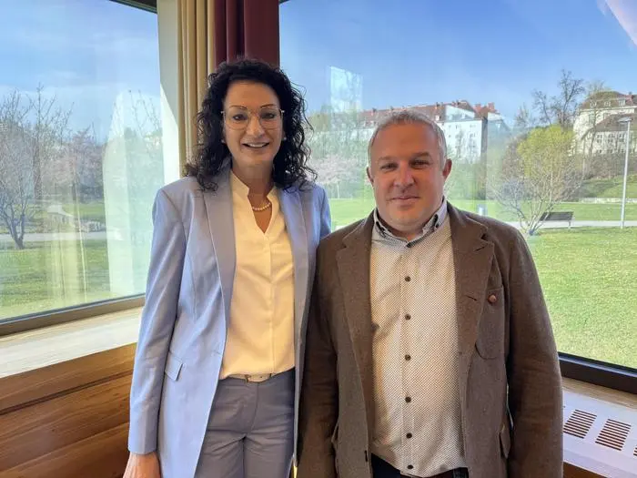 Nicole Sunitsch wurde mithilfe der ÖVP erste freiheitliche Bürgermeisterin in der Steiermark. Im Bild mit Vzbgm. Stefan Kreisl (ÖVP)