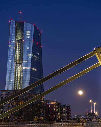 Zentrale der Europäischen Zentralbank, EZB, in Frankfurt 