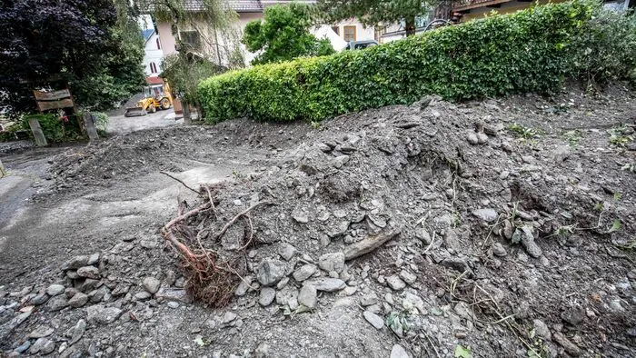Das Ortsgebiet von Steindorf wurden von Muren völlig verwüstet.
