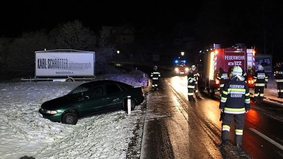 Die Feuerwehr Kaindorf war mit 14 Mann im Einsatz