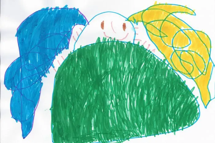 Den Osterhasen hat auch Jonathan Knapp (4) aus Rottenmann zu Papier gebracht. Die Besonderheit: Der Hase des jungen Künstlers hat die längsten Ohren der Welt