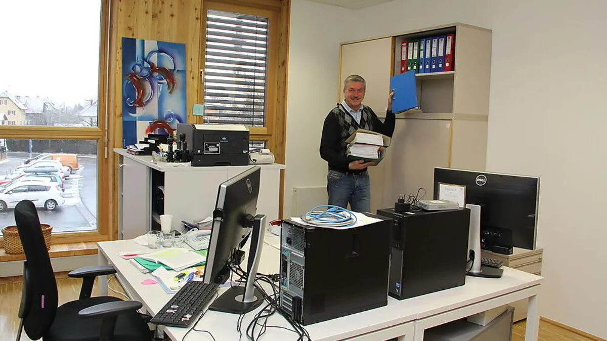 Bürgermeister Peter Stauber im Vorzimmer im ersten Stock. Nebenan wird sich sein Büro befinden