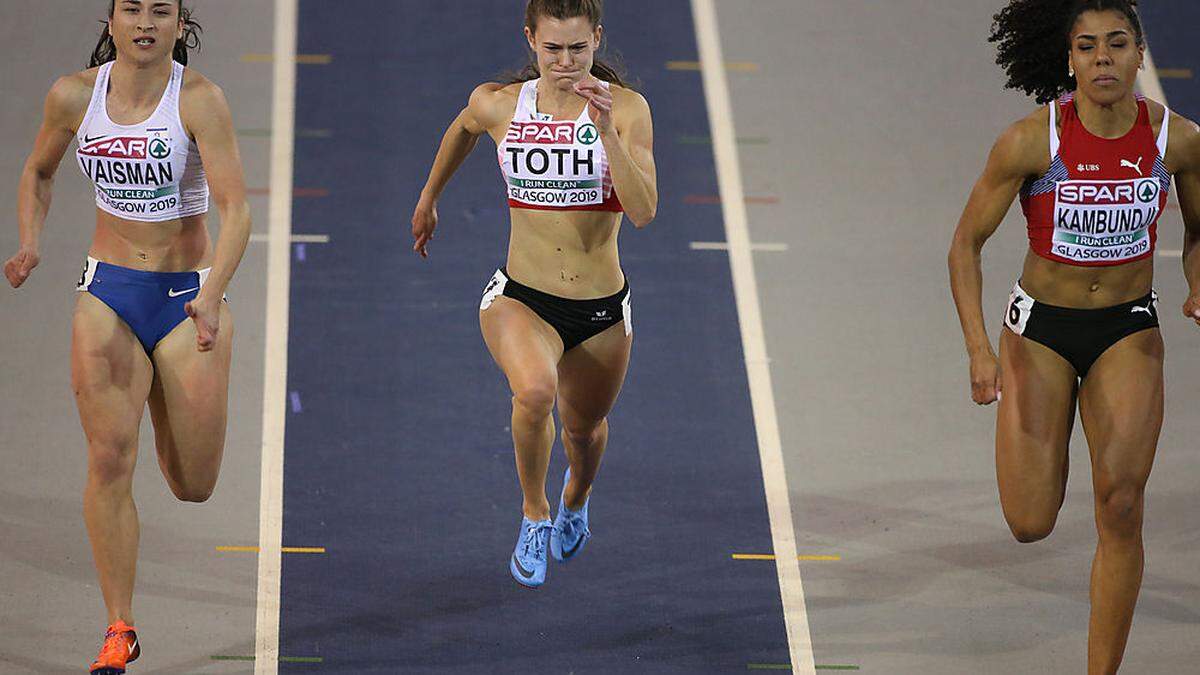 Alexandra Toth lief im Semifinale die 60 Meter in 7,36 Sekunden