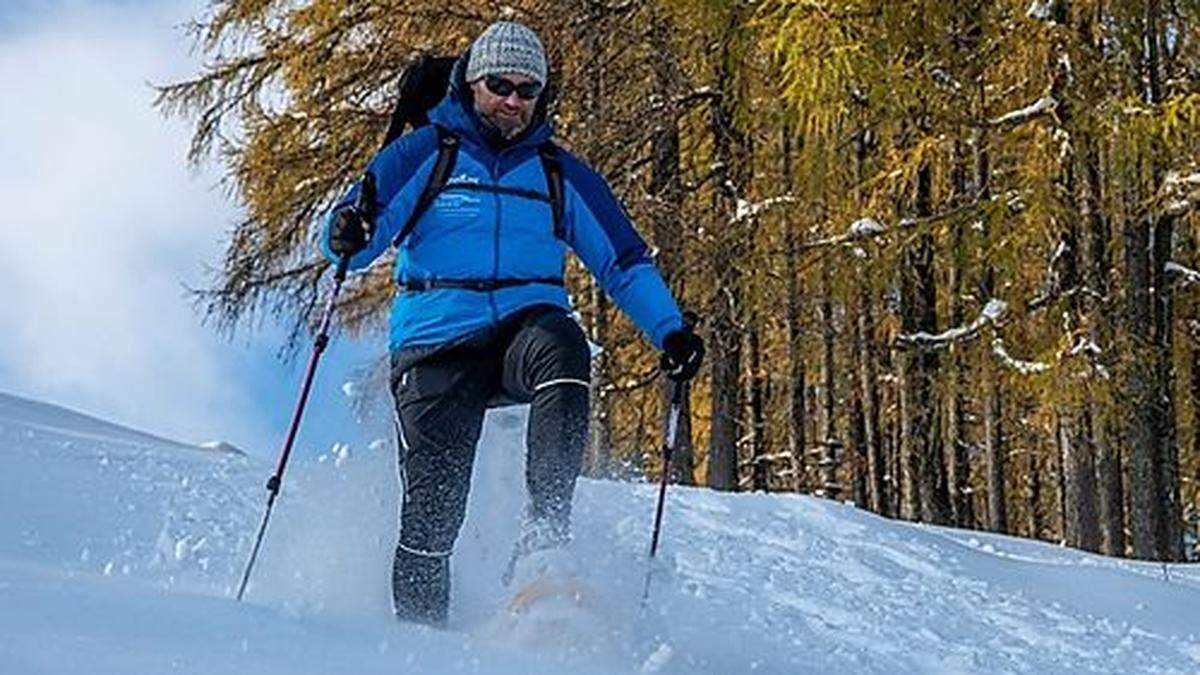 Mit den Schneeschuhen auf der Petzen wandern 