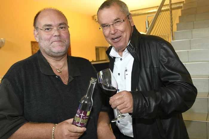 Siegfried Arztmann und Goldeck-Textil-Chef August Mayer.