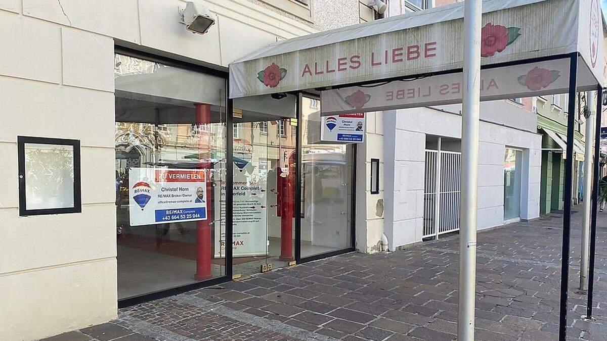 Das Geschäftslokal ist bereits leergeräumt