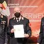 Christian Schütz, Wolfgang Weißhaupt und Landesfeuerwehrkommandant Rudolf Robin 