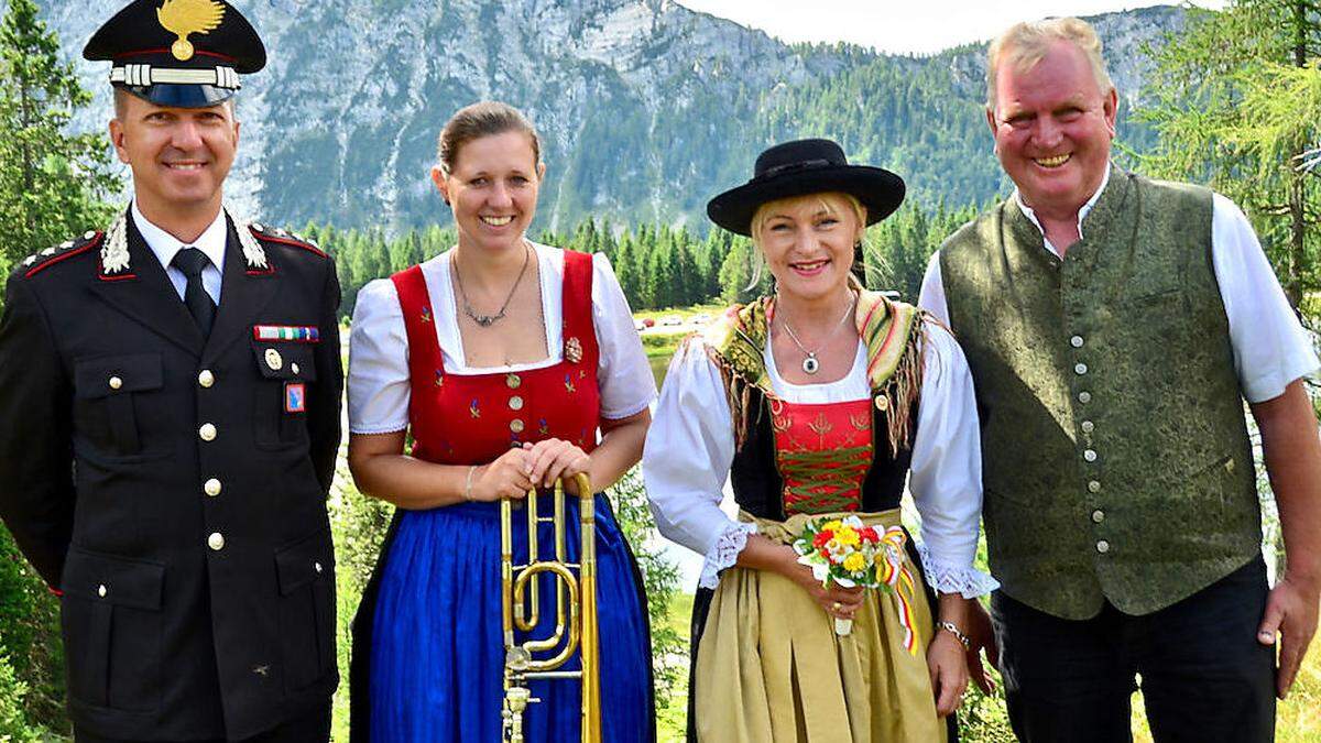 Kirchtag ohne Grenzen: Robert Irlandese (Tarvis), Eva Astner, Gerlinde Salcher und Hans Plattner 