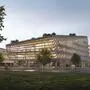 So soll die neue Bankzentrale der RLB Kärnten am St. Veiter Ring nach Fertigstellung 2028 aussehen