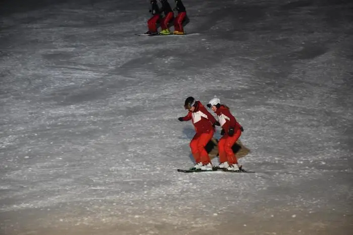 Neben den Darbietungen der Skischulkinder der Skischule Brunner und den Nachwuchstalenten der Union Oberwölz zeigten auch die Skilehrer ihr Können.