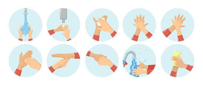 Richtiges Händewaschen in zehn Schritten