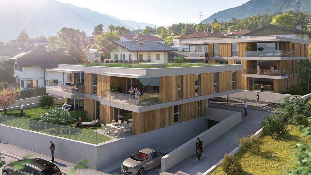 Im Moarfeldweg entstehen zwei neue Häuser mit elf Eigentumswohnungen