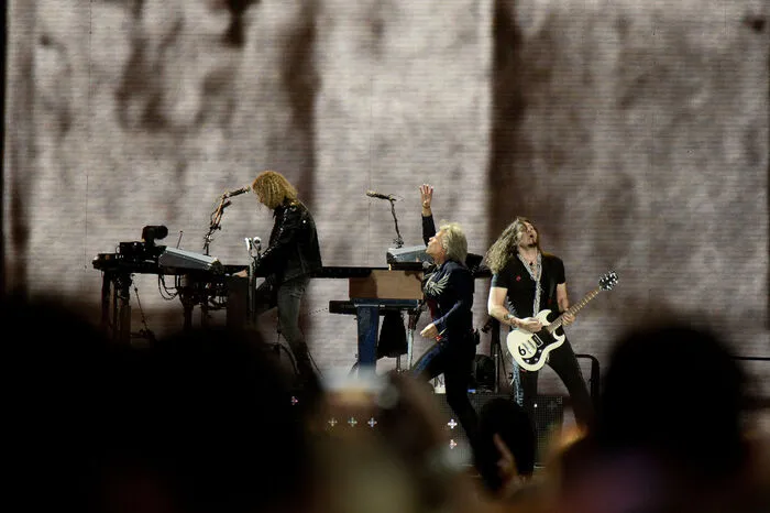 Sänger Jon Bon Jovi schwächelte stimmlich im ausverkauften Happel-Stadion.