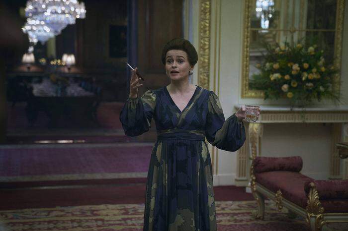 Die Tragödien im Leben von Prinzessin Margret (Helena Bonham Carter) spiegeln sich in ihren dunkel gehaltenen Kostümen