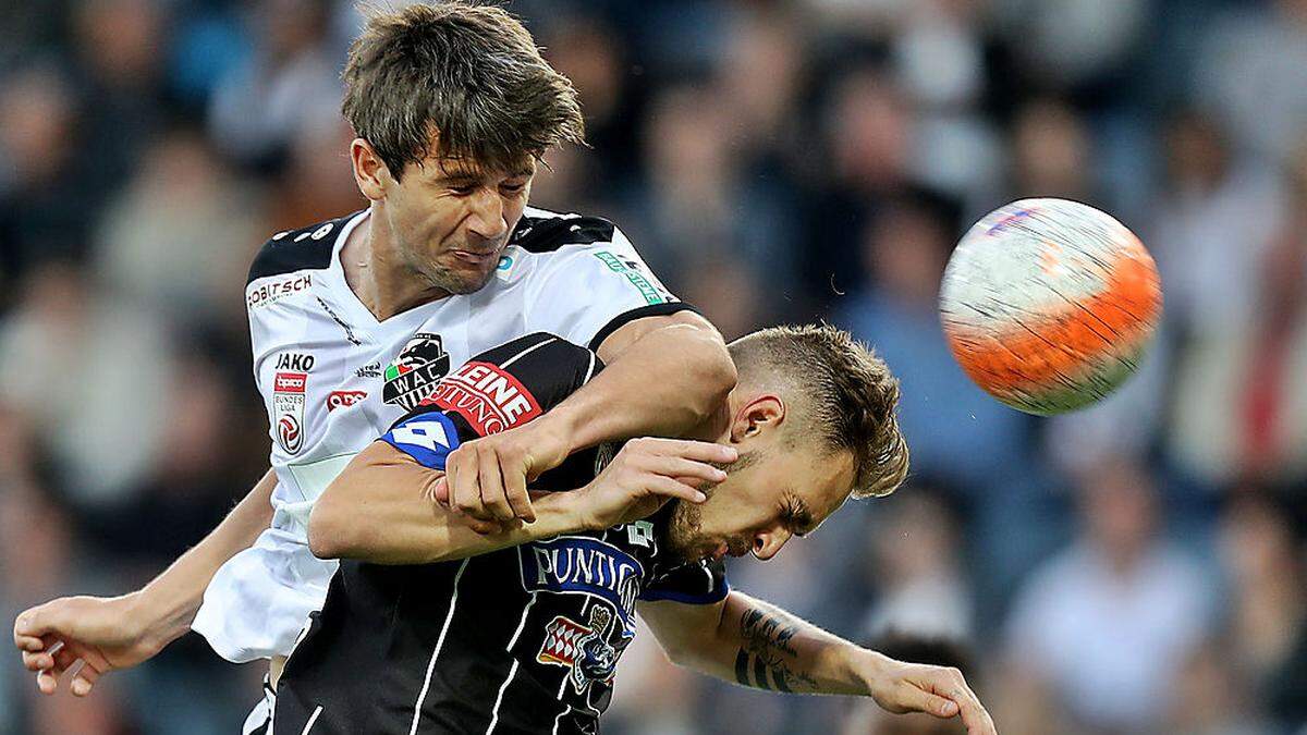 Mihret Topcagic (links) wird heute gegen Mannsdorf in der Startelf des WAC auflaufen