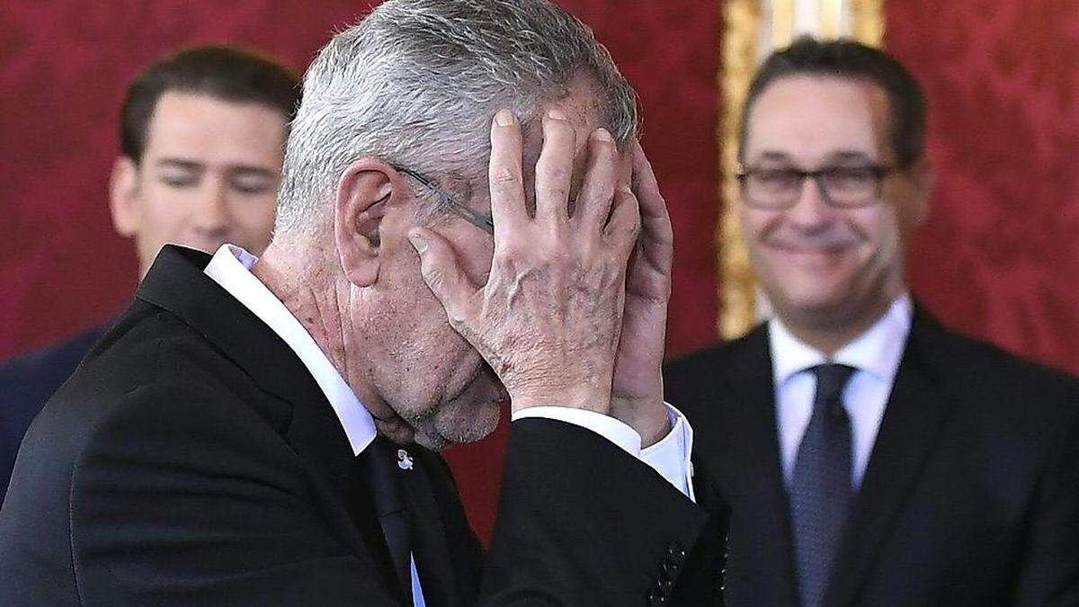 ANGELOBUNG DER �VP-FP�-BUNDESREGIERUNG: KURZ  / VAN DER BELLEN /  STRACHE