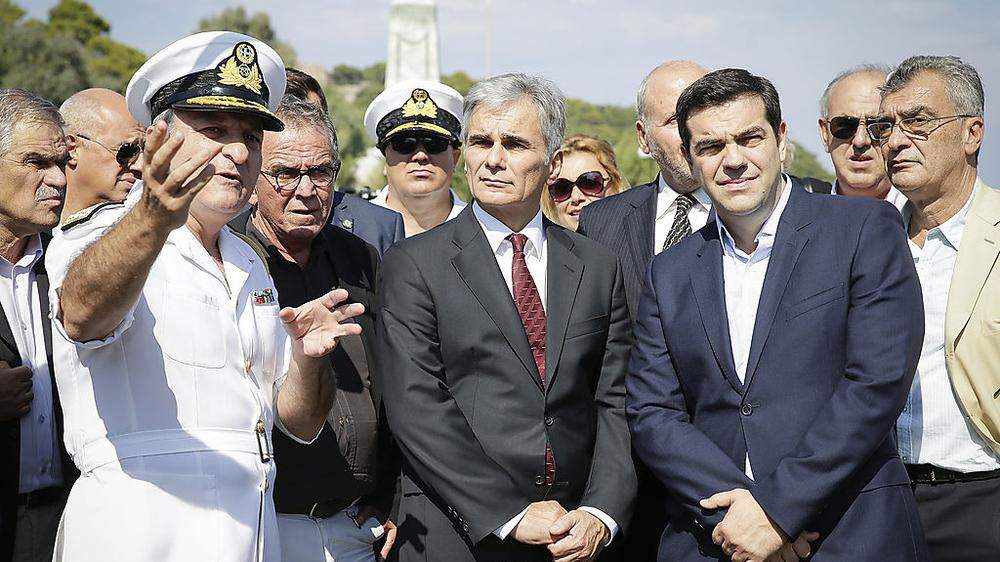 Faymann und Tsipras auf Lesbos