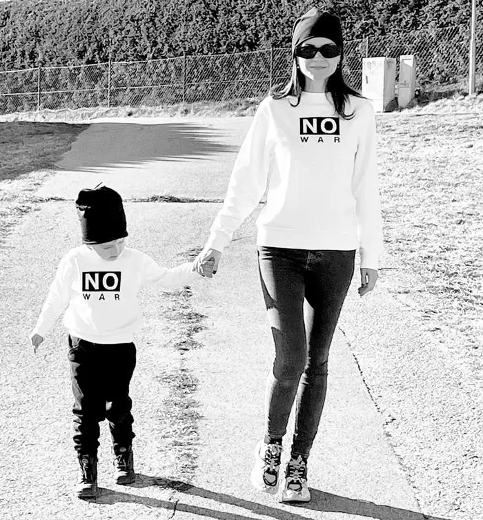 Kwiatkowski mit ihrem 3-jährigen Sohn Vincent 