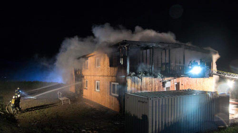 Das neugebaute Flüchtlingsheim in Altenfelden ist abgebrannt