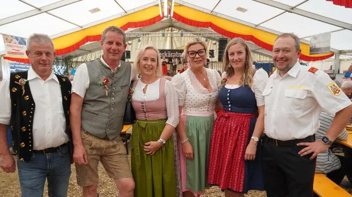 Horst Zwischenberger, Thomas Schäfauer mit Frau Dagmar, Tina Berger, Andrea Egger und Markus Egger