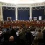The House Judiciary Committee votes on House Resolution 755, Articles of Impeachment Against President Donald Trump, on Capitol Hill in Washington, DC, on December 13, 2019. - The resolution passed 23-17. (Photo by Patrick Semansky / POOL / AFP)