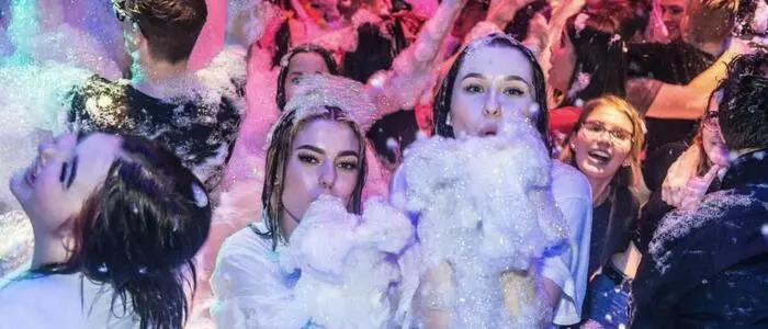 Die Schaumpartys im Bollwerk Niklasdorf waren stets eine besondere Attraktion
