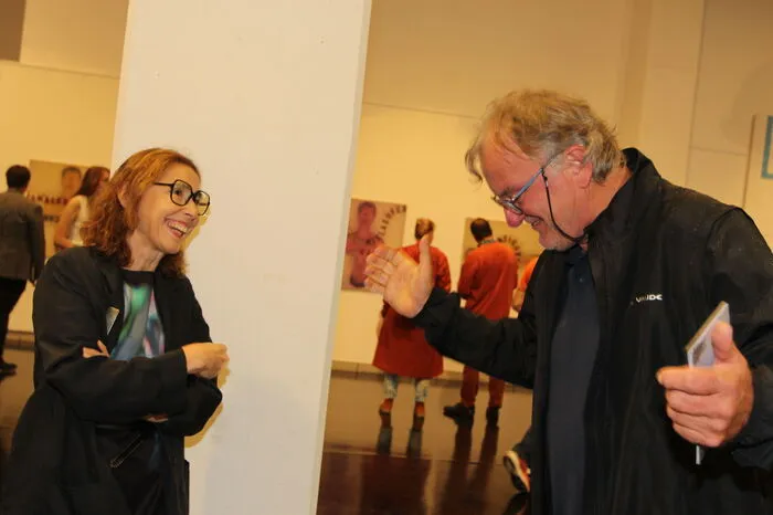 Künstlergespräch in der Kunsthalle.