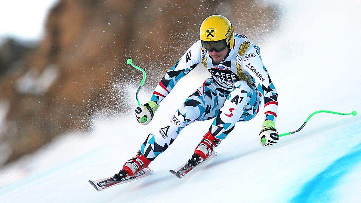 Max Franz fuhr in Wengen gleich im ersten Training auf Rang zwei