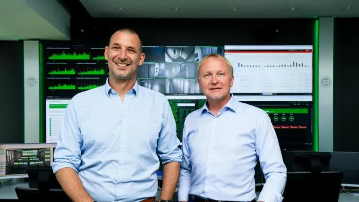 Kooperieren: Speicherkraft-Gründer Christian Günther und Dietmar Schlar, Chef des RRZ