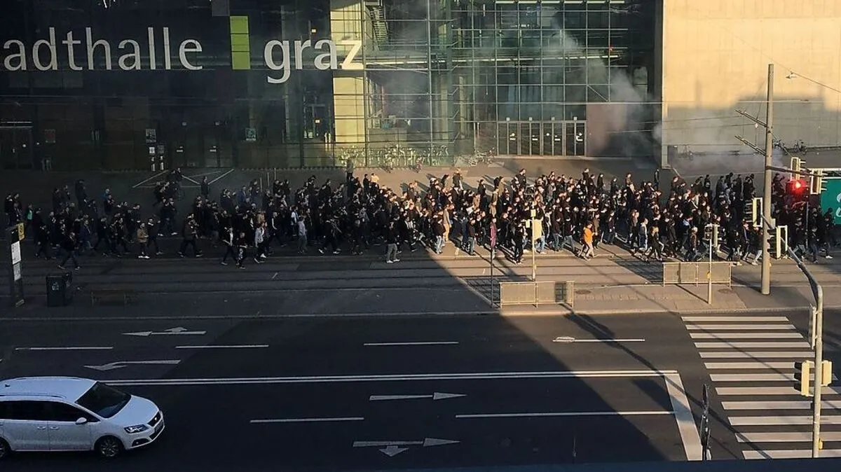 Die Sturm-Fans marschierten zum Stadion