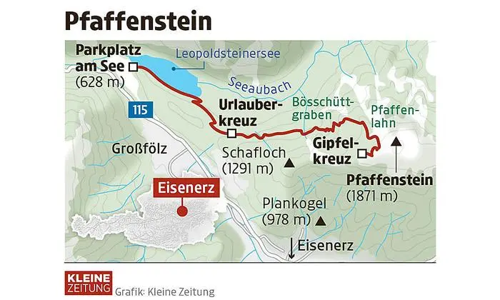 Die Route auf den Pfaffenstein