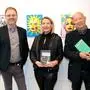 Regisseur Oliver Pink, Steirerkrimi-Autorin Claudia Rossbacher und Künstler Hannes Rossbacher (von links)