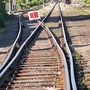 Verbogene Eisenbahnschienen