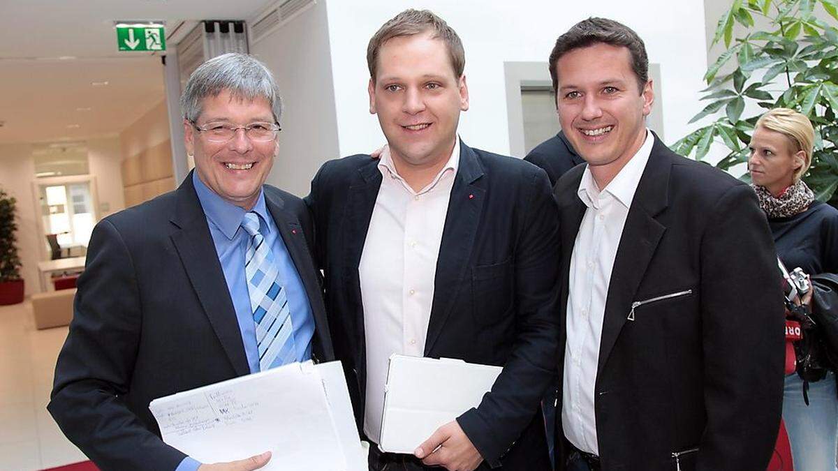 Schon 2013 waren Daniel Fellner (rechts) und Philip Kucher an der Seite von Peter Kaiser. Heute gelten sie als potenzielle Nachfolger	