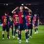 250410 -- BARCELONA, April 10, 2025 -- Robert Lewandowski front of FC Barcelona, Barca celebrates his goal during the UEFA Champions League quarterfinal 1st leg football match between FC Barcelona and Borussia Dortmund in Barcelona, Spain, on April 9, 2025. Photo by /Xinhua SPSPAIN-BARCELONA-FOOTBALL-UEFA CHAMPIONS LEAGUE-FC BARCELONA VS BORUSSIA DORTMUND JoanxGosa PUBLICATIONxNOTxINxCHN