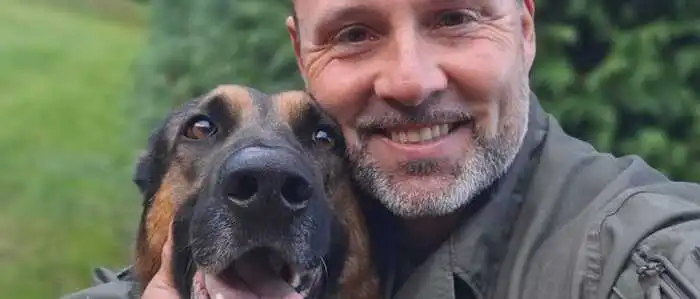 Rene Stangl mit seinem Partner Ion
